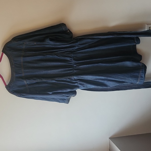 Anthropologie Pilcro & The Letterpress Romper Denim Shorts Jumper Wrap Sz 24W - Picture 8 of 11